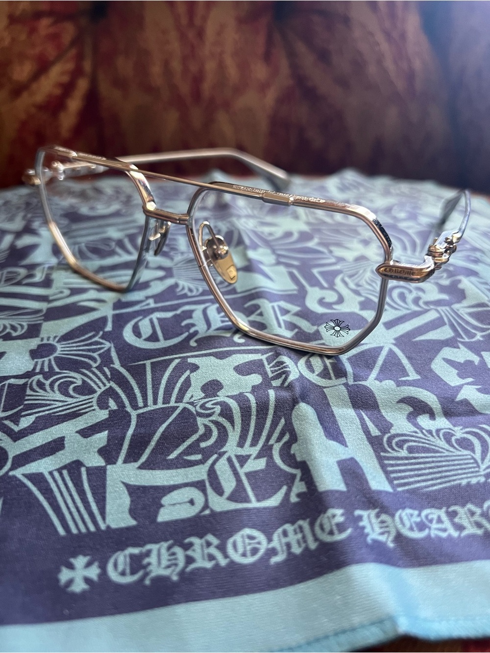 Chrome Hearts Phunk Brushed Silver Glasses